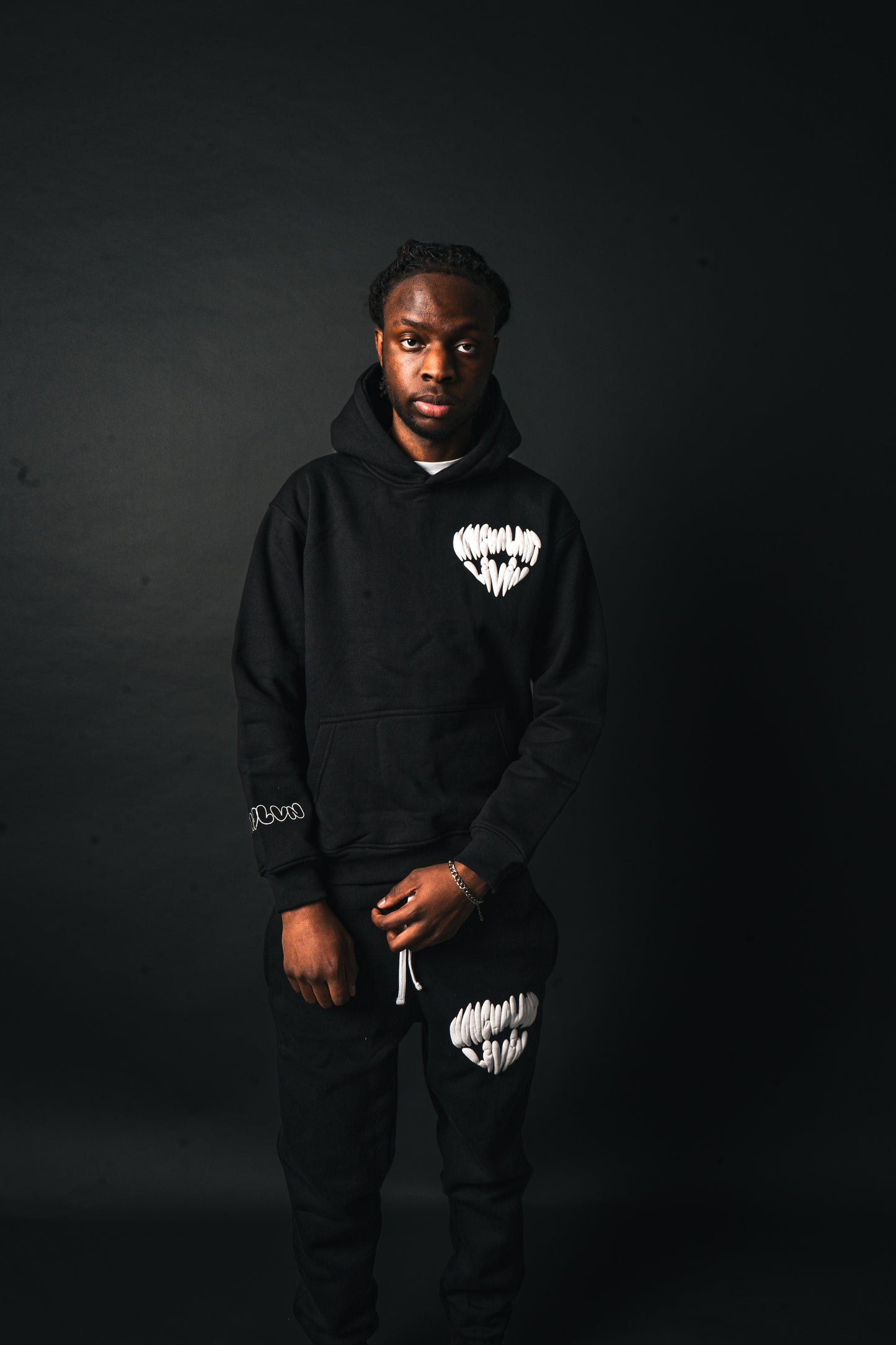 JUMBLE HEART TRACKSUIT | ONYX BLACK